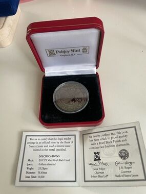 Sierra Leone 2008 Bush Baby 10 Dollars Silver Coin,Proof